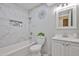 Modern bathroom featuring stylish tile work, a tub, and a vanity at 8130 N 32Nd Dr, Phoenix, AZ 85051