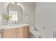 Half-bathroom featuring modern vanity and light walls at 9393 E Hunter Ct, Scottsdale, AZ 85262