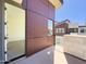 Modern balcony area showcasing architectural design and a view through an open door at 1 Easy St # 11, Carefree, AZ 85377