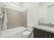 Well-lit bathroom with granite countertops and a convenient shower-tub combination at 1 Easy St # 6, Carefree, AZ 85377