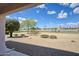 Gorgeous desert landscaping and green golf course view from the back patio at 16100 W Galleria Ln, Surprise, AZ 85374