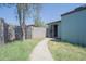 A fenced backyard provides a private retreat with a storage shed, offering both security and additional space at 3646 N 67Th Ave # 12, Phoenix, AZ 85033