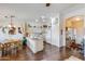 Bright kitchen with an open layout, dining area, and hardwood floors for a modern feel at 6390 S Granite Dr, Chandler, AZ 85249