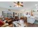 Comfortable living room featuring hardwood floors, stylish furnishings, and an open layout at 6390 S Granite Dr, Chandler, AZ 85249