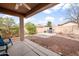 Backyard features include a patio, gravel landscaping and a built-in barbecue at 28321 N Zircon Dr, San Tan Valley, AZ 85143