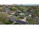 Residential aerial view of neighborhood featuring mature landscaping, palm trees, and lush green lawns at 345 W Gardenia Dr, Phoenix, AZ 85021