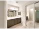 Bathroom with double sinks, white countertops, and modern fixtures at 5133 S Brice --, Mesa, AZ 85212
