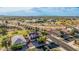 A view from above of a house with a large yard and tree, on a lovely green street at 6804 S 45Th Gln, Laveen, AZ 85339