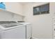 Laundry room featuring a modern washer and dryer set next to a window at 6804 S 45Th Gln, Laveen, AZ 85339