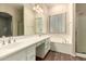 Relaxing bathroom with double sinks, large mirror, soaking tub, and separate shower at 6970 W Paso Trl, Peoria, AZ 85383