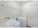 Laundry room features a washer, dryer, shelving, and an exterior door at 7359 W Rancho Dr, Glendale, AZ 85303