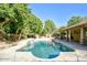 Beautiful backyard pool featuring a covered patio, ideal for relaxation and entertaining at 1530 E Jeanine Dr, Tempe, AZ 85284
