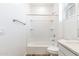 Clean bathroom with a shower-tub combo, and single sink vanity at 17704 W Mission Ln, Waddell, AZ 85355