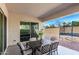 Inviting covered patio, with great views of the backyard and trampoline at 1980 E Horseshoe Dr, Chandler, AZ 85249