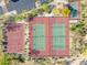 Aerial view of tennis courts and a basketball court at 2040 N Dome Rock --, Mesa, AZ 85207