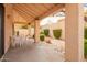 The backyard patio features desert landscaping and is an ideal spot for relaxing and enjoying outdoor living at 12244 N Tower Dr, Fountain Hills, AZ 85268