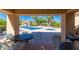 Inviting community pool area with covered seating, spa, and lush landscaping, perfect for relaxing outdoors at 12244 N Tower Dr, Fountain Hills, AZ 85268
