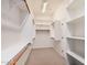 Bright walk-in closet featuring built-in shelving, metal clothing rods, and neutral carpeting at 13641 W Jesse Red Dr, Peoria, AZ 85383