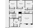 Upstairs floor plan featuring four bedrooms, two bathrooms, primary suite, primary bath, and laundry at 14467 W Sand Hills Rd, Surprise, AZ 85387