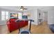 Living room with home gym equipment and views of the community at 1961 E Stacey Rd, Gilbert, AZ 85298