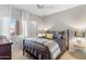 Cozy bedroom featuring a ceiling fan, neutral walls, and ample natural light at 29606 N Tatum Blvd # 128, Cave Creek, AZ 85331