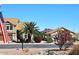 Exterior shot of a home with mountain views, desert landscaping, and an American flag at 4152 N Signal Cir, Mesa, AZ 85215