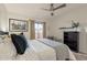 Serene bedroom with comfortable bed and a private balcony with views at 5757 W Eugie Ave # 2081, Glendale, AZ 85304