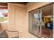 Relaxing patio with views of the living room, combining indoor-outdoor living for comfortable leisure at 5757 W Eugie Ave # 2081, Glendale, AZ 85304