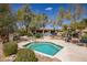 Relaxing hot tub area is surrounded by lush landscaping for privacy and serenity at 16420 N Thompson Peak Pkwy # 2091, Scottsdale, AZ 85260