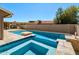 Inviting backyard features a pool and spa, providing a relaxing and private retreat for homeowners to enjoy at 1715 Leisure World --, Mesa, AZ 85206