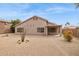 Backyard with desert landscaping, covered patio, and a low-maintenance design at 17828 N 50Th St, Scottsdale, AZ 85254