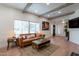 Inviting living area with exposed beams, large windows, and a comfortable seating arrangement at 291 N Washington St, Chandler, AZ 85225