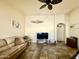 Comfortable living room featuring tile flooring, neutral walls, and a cozy seating area at 4643 E Cherry Hills Dr, Chandler, AZ 85249