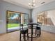 Bright dining area with a table, seating, and sliding glass doors opening to the backyard at 5291 W Angela Dr, Glendale, AZ 85308