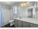 Bathroom with neutral colors, a shower-tub combo and an integrated vanity at 7650 E Williams Dr # 1038, Scottsdale, AZ 85255