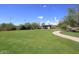 Expansive green space with walking path and covered picnic area at 7741 E Journey Ln, Scottsdale, AZ 85255