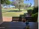 Patio view overlooking the lush golf course at 9734 W Kerry Ln, Peoria, AZ 85382