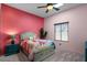 Bright bedroom with colorful walls and a sunny, cheerful atmosphere at 11319 E Elmhurst Dr, Chandler, AZ 85249