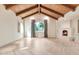 Living room with herringbone floors, fireplace and vaulted ceiling at 12 E Oakwood Hills Dr, Chandler, AZ 85248