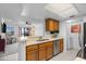 Kitchen featuring stainless steel appliances, breakfast bar and view to the living room at 14645 N Fountain Hills N Blvd # 215, Fountain Hills, AZ 85268