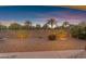 Well landscaped backyard with privacy wall, desert landscaping, and an outdoor fire pit at 187 E Santa Lucia Ln, Queen Creek, AZ 85140