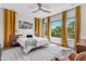 Inviting bedroom featuring warm-toned curtains, a comfortable bed, and plenty of natural light for a relaxing atmosphere at 187 E Santa Lucia Ln, Queen Creek, AZ 85140