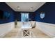 Stylish office space with white wainscoting, modern desk, and ample natural light at 18916 N 98Th St # 3709, Scottsdale, AZ 85255