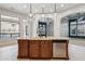 Open kitchen featuring a central island, stainless steel appliances, and pendant lighting at 7201 E Sandia Cir, Mesa, AZ 85207