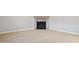 Carpeted Living Room featuring a stone fireplace and neutral paint at 7201 E Sandia Cir, Mesa, AZ 85207