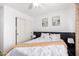 Comfortable bedroom with a cozy bed, plush carpet, and neutral color scheme at 7650 E Williams Dr # 1011, Scottsdale, AZ 85255