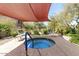 Community hot tub with privacy landscaping at 7650 E Williams Dr # 1011, Scottsdale, AZ 85255