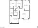 Detailed floor plan showcasing the layout including bedrooms, baths, living room, and eat-in kitchen at 9853 E Birchwood Ave, Mesa, AZ 85208