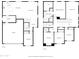 Detailed two-story floor plan showcases layout of primary rooms, baths, kitchen, and bedrooms at 1021 W Vineyard Plains Dr, San Tan Valley, AZ 85143