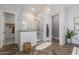 Spa-like bathroom features a glass-enclosed shower, modern fixtures, and herringbone tile flooring at 10511 E Diffraction Ave, Mesa, AZ 85212